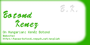 botond kenez business card