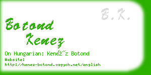 botond kenez business card